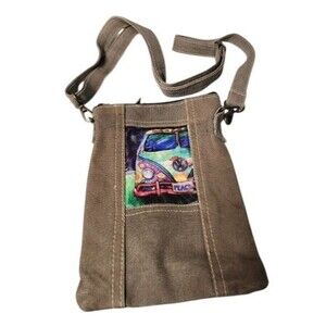 Vintage Addiction Recycled Military Tent Crossbody Bag Hippie Boho